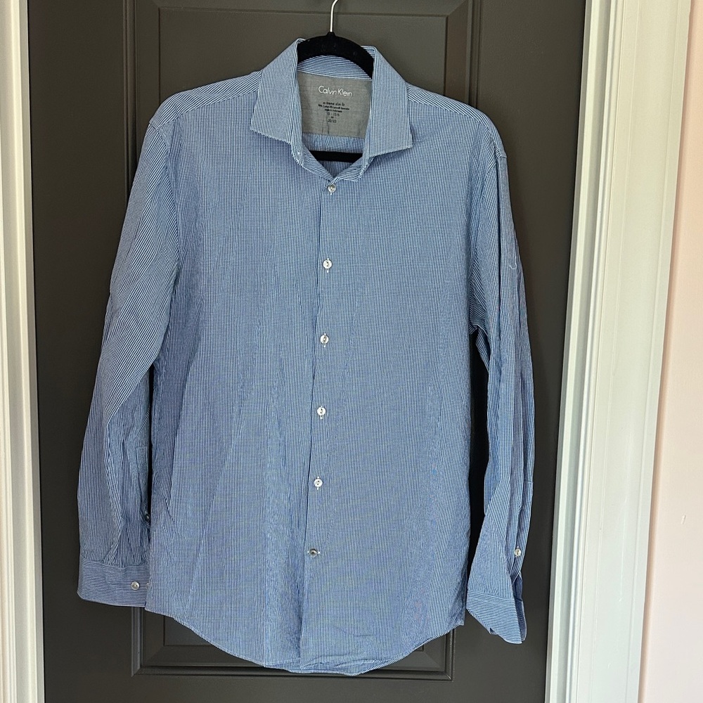 Calvin‎ Klein Men's Light Blue Button Down Shirt